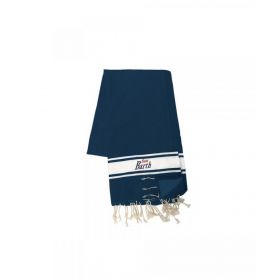 Mc2 Fouta Di Cotone Blu Raddoppiata Con Spugna